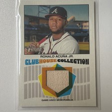 Ronald Acuna Jr 2026 Topps Heritage Clubhouse Collection Bat Card #CCR-RA