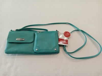 Relic Ocean Blue Aqua Wristlet Crossbody Purse Two Ways to Wear Detach Strap New