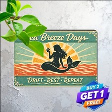 Sunset Beach Ocean Welcome Sign Metal Sign Vintage Entry Decor 8x12