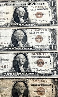 $1 1935 A Lot Of 4 (( HAWAII )) Federal Reserve ((3 VF Notes & One VG)) Note