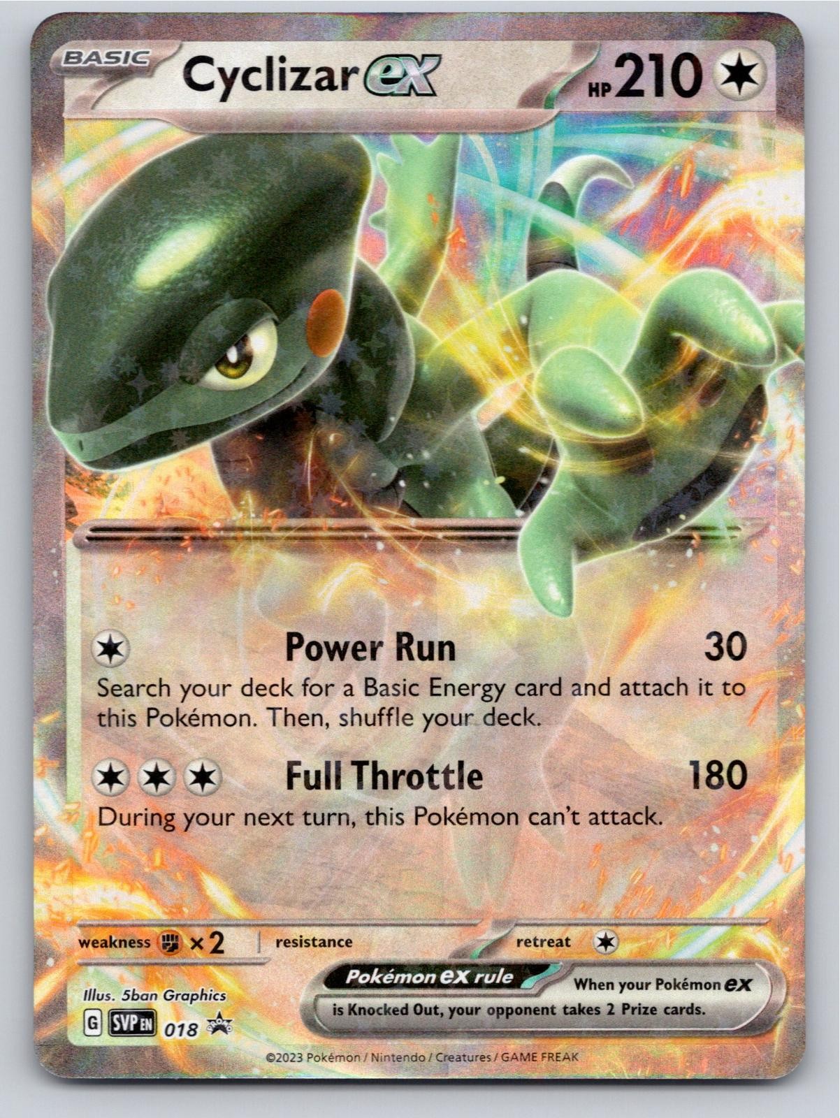 POKEMON CYCLIZAR EX SCARLET & VIOLET PROMO 018 HOLO PROMO NM A508 FREE S&H