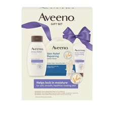 Aveeno Stress Relief Gift Set: Body Wash, Lotion  Hand Masks, Sensitive Skin