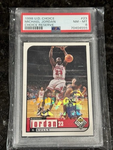 🏎️1998 Ud Choice #23 Choice Reserve Michael Jordan Bulls PSA 8 / Tough Card🏎️