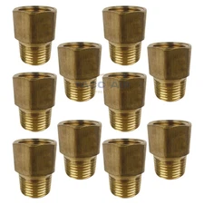 10 PC 1/2" Female X 1/2" Male NPT Pipe Fitting Extender Adapter FIP X MIP Brass