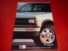 1990 Chevrolet S-10 Blazer Standard Tahoe Sport Brochure Brochure Depliant