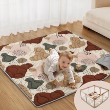 Blissful Diary Baby Play Mats for Floor, 47x47 Playpen Mat, Thicker Cushionin...
