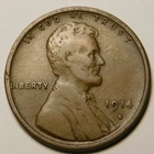 1914 S Lincoln Wheat Cent Penny F-VF  "Actual Coin Pictured"