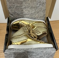 Pastry Pop Tart Glitter High-Top Sneaker Dance Shoes Gold Women Size 9