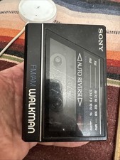 Sony Walkman WM-F77 Stereo Cassette Player FM/AM Vintage - For Parts Radio Works