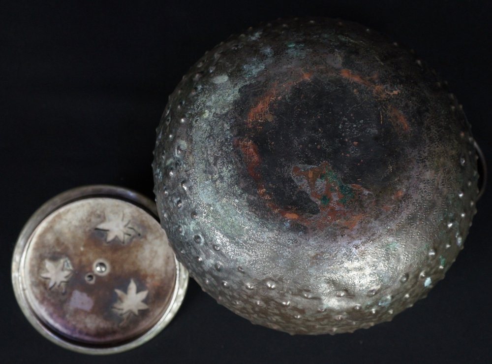 Antique Japan bronze Koro censer sculpture 1900 interior craft