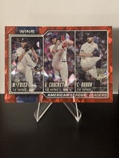2026 Topps Series 1-American League Leaders WINS Red Diamanté- 4/5- #130