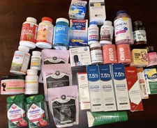 Huge Wholesale Lot Of Assorted Vitamins & Supplements (30+)Sealed Exp26/27/28