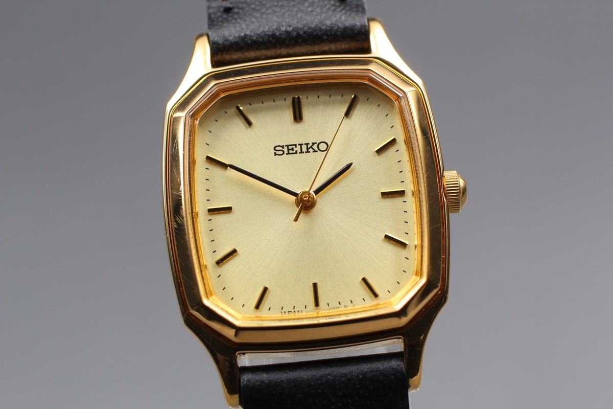 Vintage 1996 Seiko 7N01-HAD0 Gold Tank Sunburst Quartz Womens