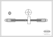 Bremsschlauch CORTECO 19033516 für AUDI ALLROAD C5 4BH TDI quattro