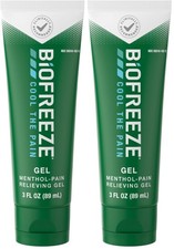 Biofreeze Gel Pain Relief Menthol 3 Fl Oz Pack of 2 MAIN-12598 Knee Neck Joint