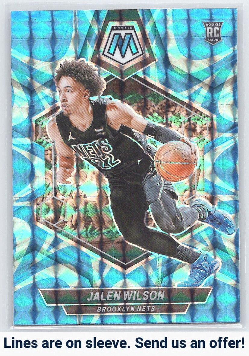 2023-24 Panini Mosaic #203 Jalen Wilson Reactive Blue