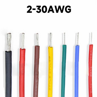 UL Silikonkabel Flexible 2 Bis 30AWG Litzenkabel 0,06mm² - 50mm² Kabel Farbwahl