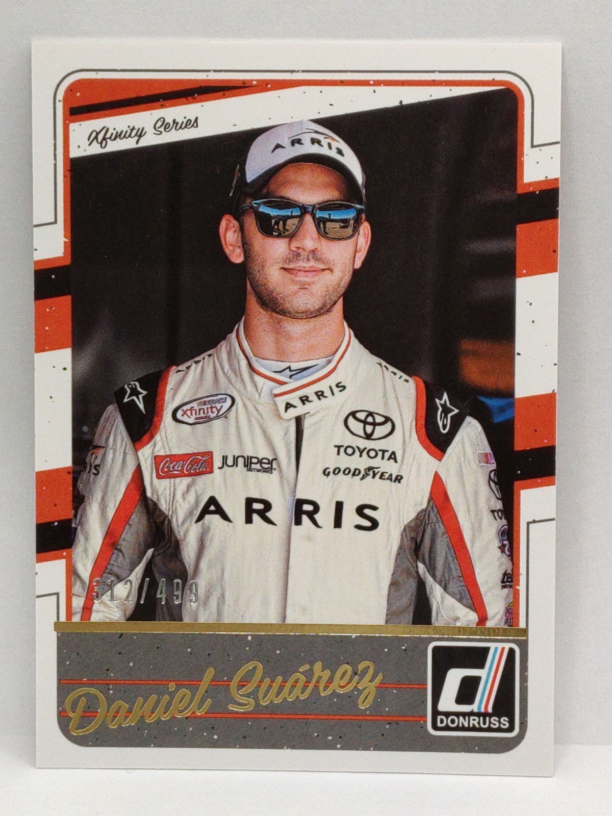 2017 Donruss #74 Daniel Suarez Gold Foil 312/499 Card Racing NASCAR 