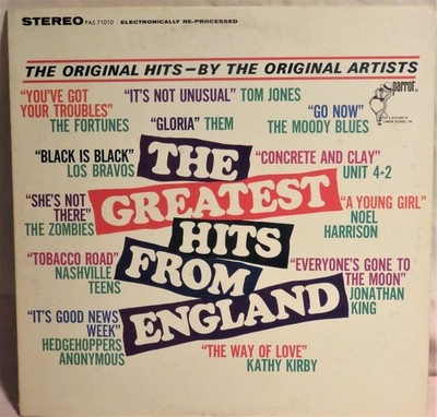 VARIOUS: The Greatest Hits From England ZOMBIES THEM MOODY BLUES LOS BRAVOS ETC.