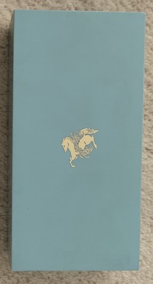 VTG Elizabeth Arden Box Blue Grass Soap Gift Set 1960s Plastic Aqua Gold Horse