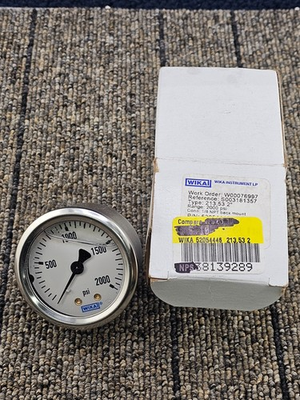#ad #ad Wika 52054446 Liquid Filled Pressure Gauge 213.53 Series up to 2000PSI 1 8quot;NPT $22.49
