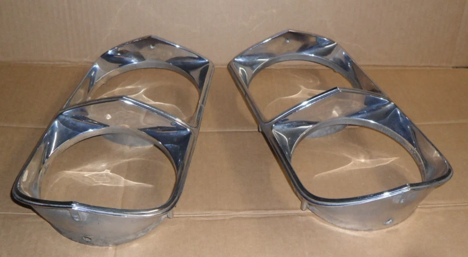 1967 67 凯迪拉克 Deville Fleetwood 加莱车头灯前照灯挡板门 X 2 — 第 4/4 张图片