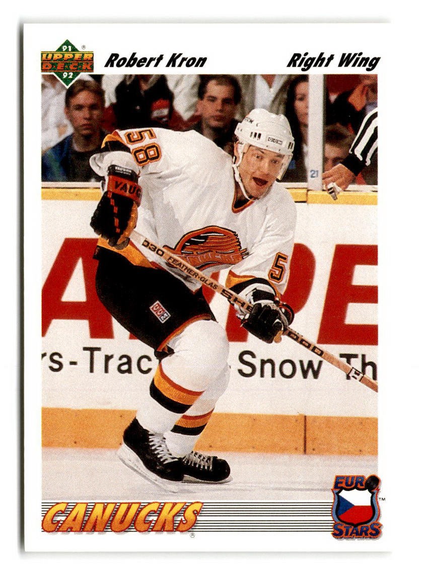 1991-92 Robert Kron Upper Deck Euro-Stars - Vancouver Canucks