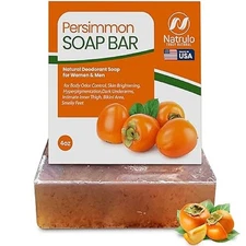 Natrulo Persimmon Soap Bar for Body Odor Control – Purifying Deodorizing Body
