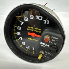 Autometer Pro Comp II 11k Tach 11000 RPM Memory Tachometer 4 6 8 CYL Shift Light