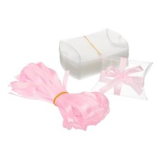 Small Gift Boxes 50 Pcs 3.5x2.5x1 Inch Pillow Candy Boxes Transparent