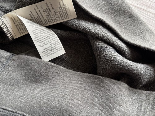 Hollister graue Knopfleiste Jacke Cardigan Pullover Rippkragen French Terry Fleece - Bild 10 von 10