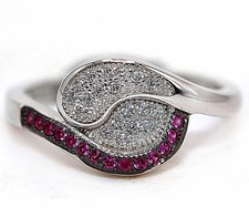 1CT Treated Ruby  Topaz 925 Solid Genuine Sterling Silver Ring Sz 9 MK6-8