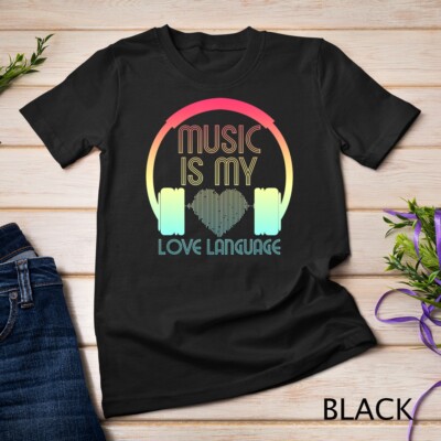 Music is my Love Language Cute Heart Waves for Music Lover Unisex T-shirt