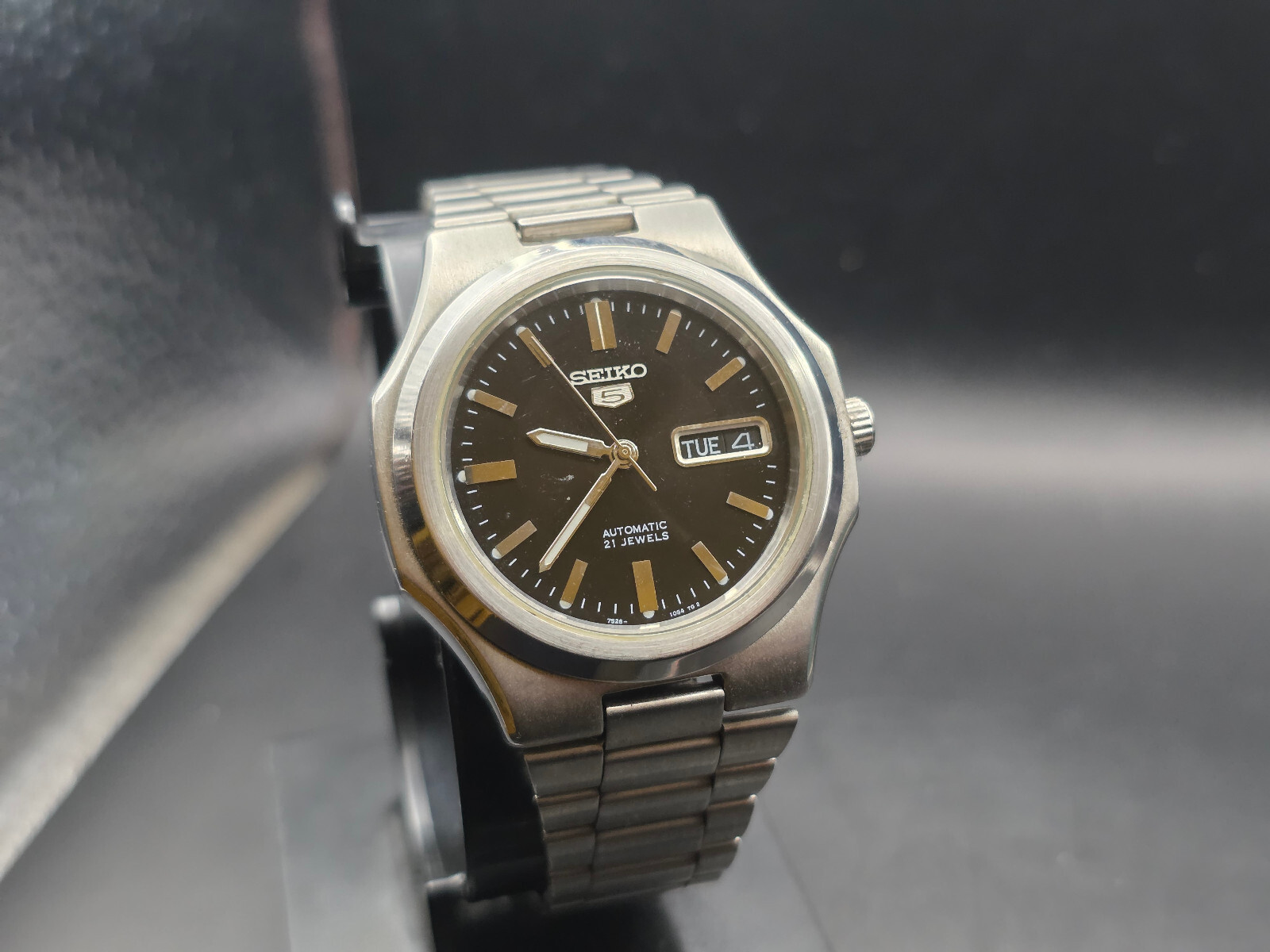 Seiko Ref. SNKK47 - 7S26-03R0 Seikonaut schwarzes Zifferblatt Automatik