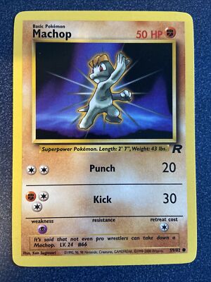 Machop 59/82 Team Rocket Pokémon Card | UK