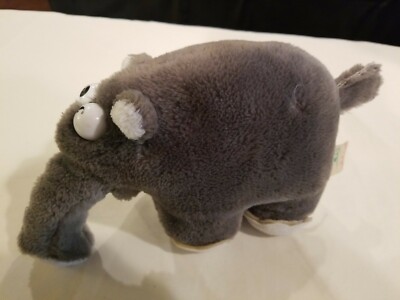 OTTI FOOT HEUNEC GRAY PLUSH ANTEATER 12'' FRAYED TUSH TAG RARE VINTAGE