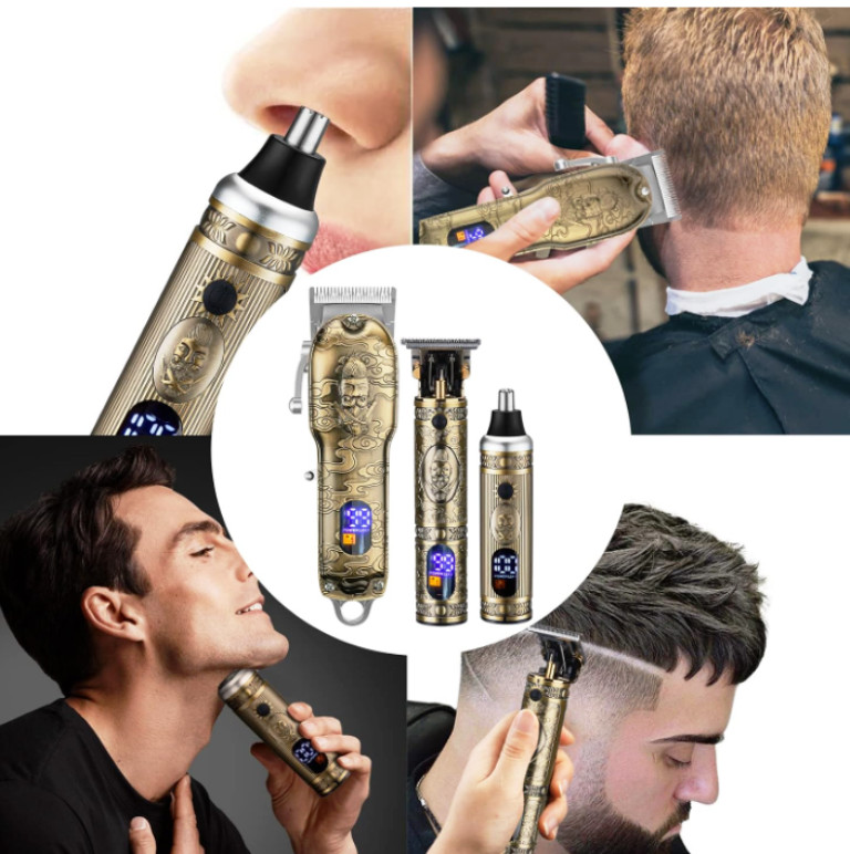 Lanumi Hair Clippers for Men Cordless Hair Trimmer Beard Trimmer/Nose Trimmer Pr