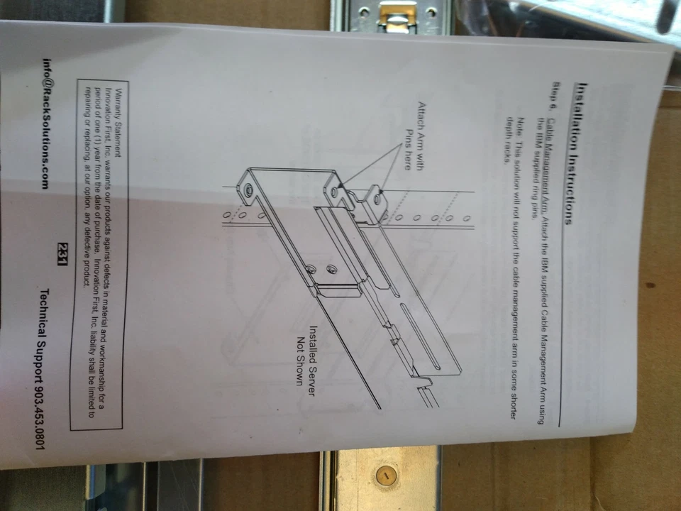 IBM X-Series 345 2U Rack Rail Kit 41Y8815 Server Mount FREE SHIPPING - Image 4 of 4