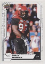 2020 Upper Deck CFL Blank Back Parallel Derek Wiggan Calgary Stampeders