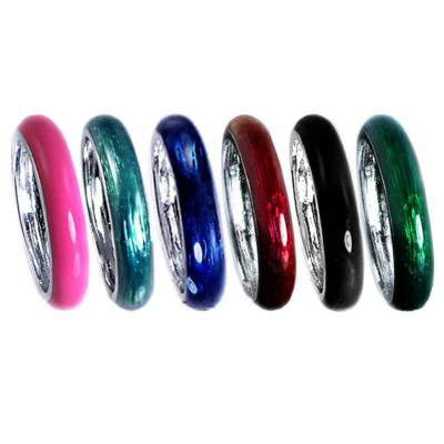 *6-PAK* #2_SAVE_MULTI-COMBO__ ENAMEL BAND RING_SZ-7 ___925 STERLING SILVER NF