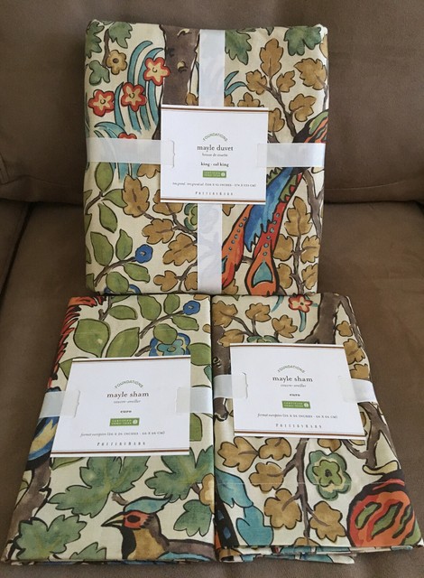 Pottery Barn Fauna Bird Print Duvet Cover Twin For Sale Online Ebay