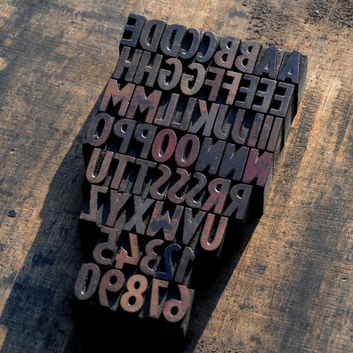 A-Z alphabet 18mm letterpress wooden printing blocks wood type printer old rare* - Picture 2 of 2