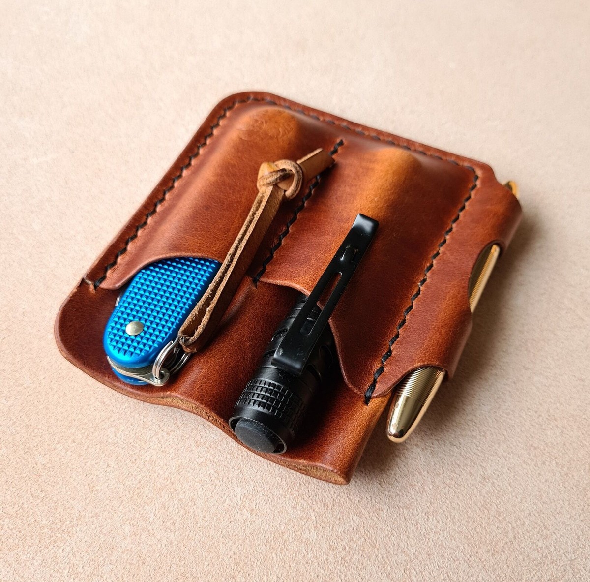 EDC Wallet Organizer, EDC Caddy, Edc Gear Leather Pouch, Edc
