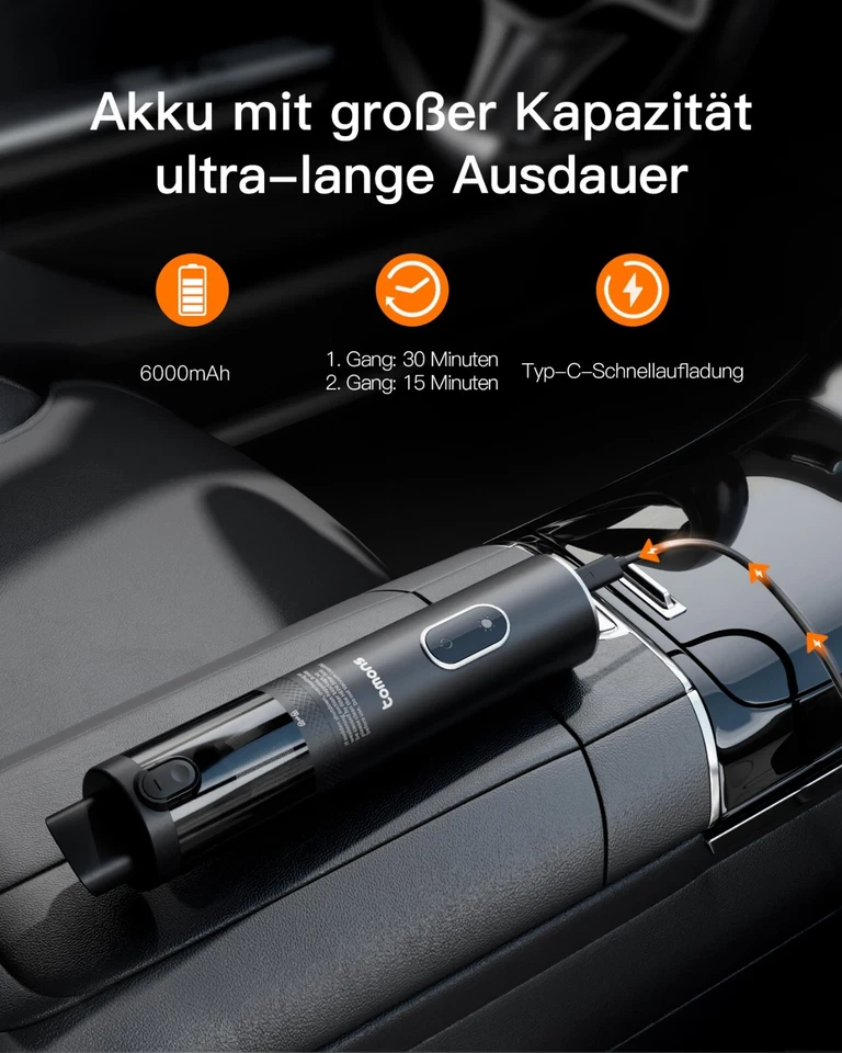 Tomons Handstaubsauger Kabelloser 3-in-1 Staubsauger HEPA-Multifiltration Auto - Bild 4 von 4