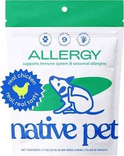 Native Pet Dog Allergy Chews   Natural Dog Skin Allergies Treatment   Anti Itch