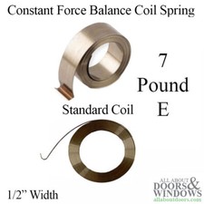 1/2" Constant Force Balance Coil Spring E #7 pound