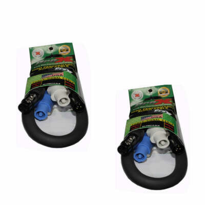 2 PowerCon Dual Link Cables 6 ft Blue A & XLR Male to Grey B & XLR Female Prox