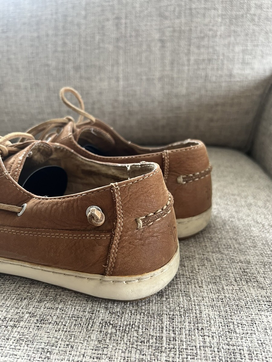 FRYE Sully Boat Loafers Brown Leather Slip On Casual Classic Shoes Mens Size 10 Frye Men main image 2