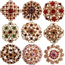 12PCS Rhinestone Brooches Brooch Pins For Women Wedding Bridal Bouquet Kits