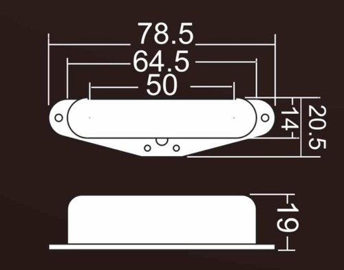 Set of 2 Vintage Sound Pickup Alnico 5 Tele Neck Bridge Pickups for Telecaster - Picture 4 of 5